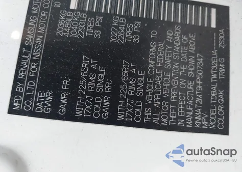 2017 Nissan Rogue Sv z USA, uszkodzony, nr VIN KNMAT2MT9HP507347